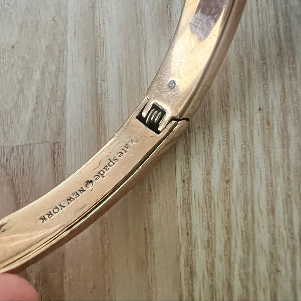 Kate spade New York rose gold tone hinged fashion cuff bracelet